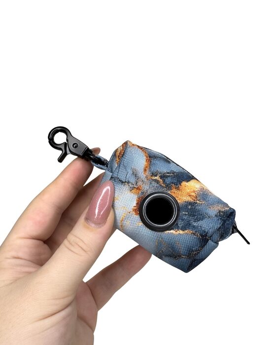 BLUE GRAY WASTE BAG HOLDER