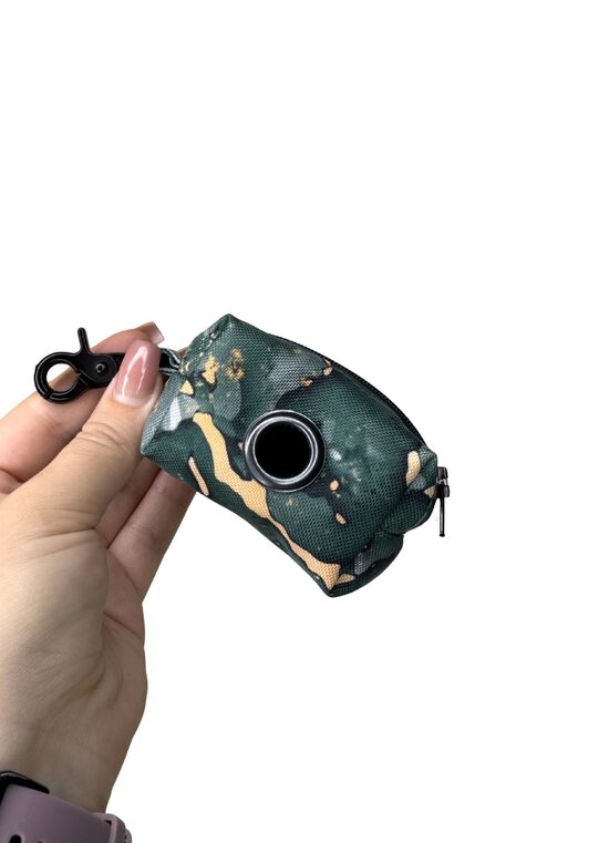 GREEN MARMOR WASTE BAG HOLDER